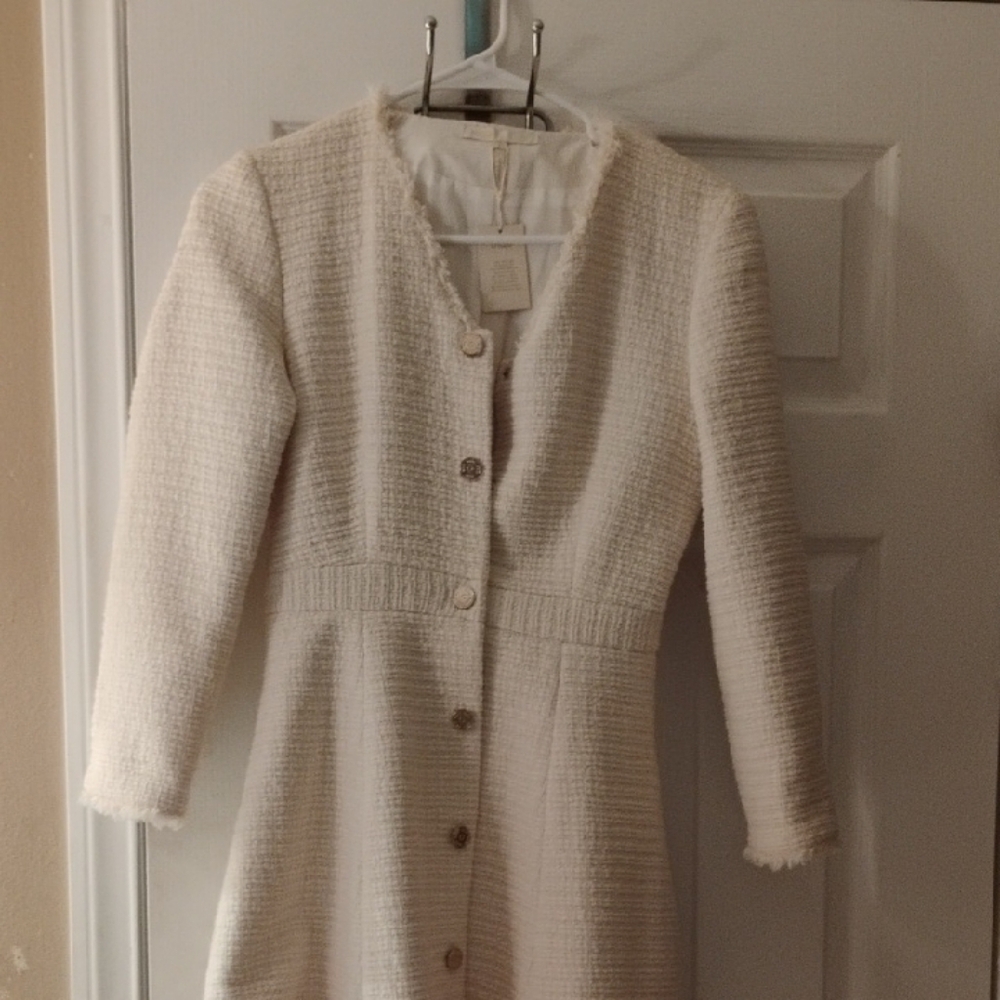 Maje Cream Pea Coat